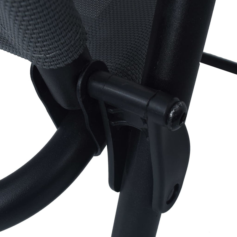 vidaXL 3 Piece Bistro Set Grey Steel