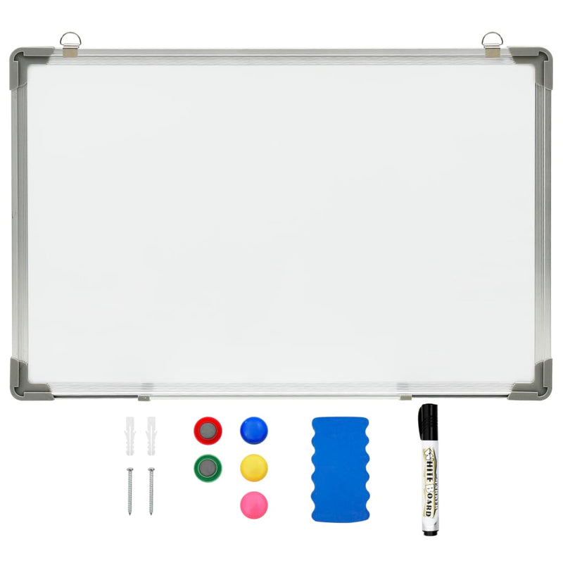 vidaXL Magnetic Dry-erase Whiteboard White 60x40 cm Steel