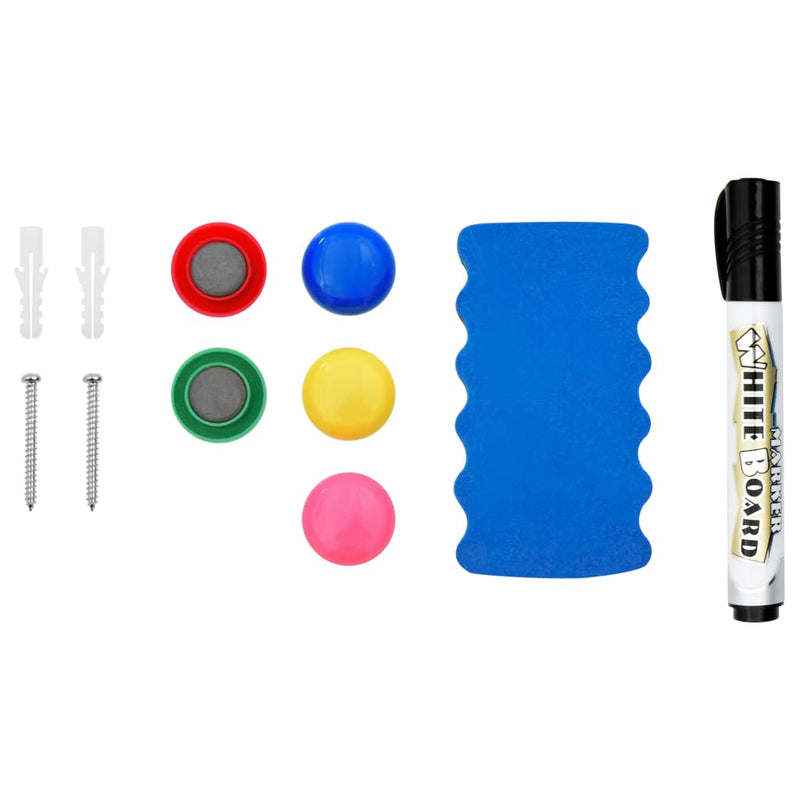 vidaXL Magnetic Dry-erase Whiteboard White 60x40 cm Steel