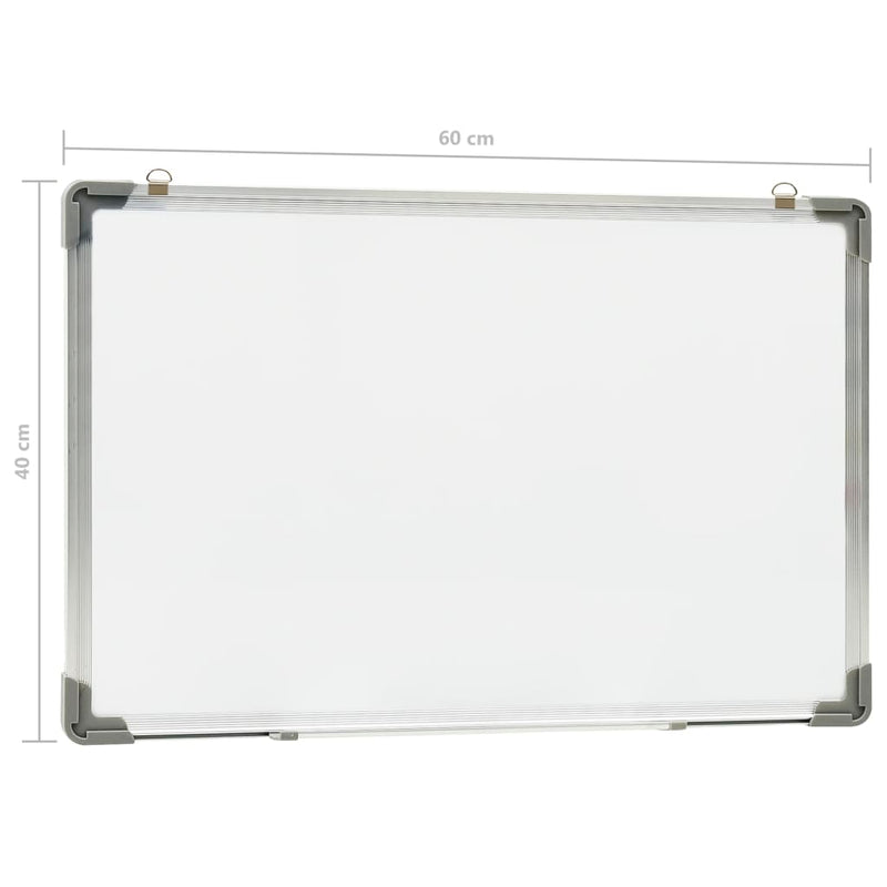 vidaXL Magnetic Dry-erase Whiteboard White 60x40 cm Steel