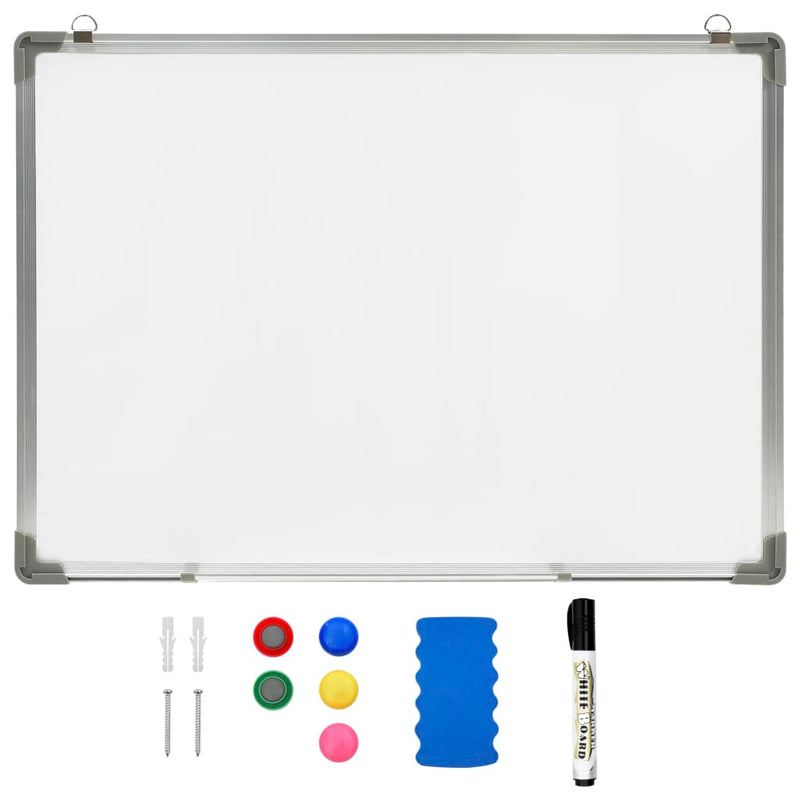 vidaXL Magnetic Dry-erase Whiteboard White 60x40 cm Steel