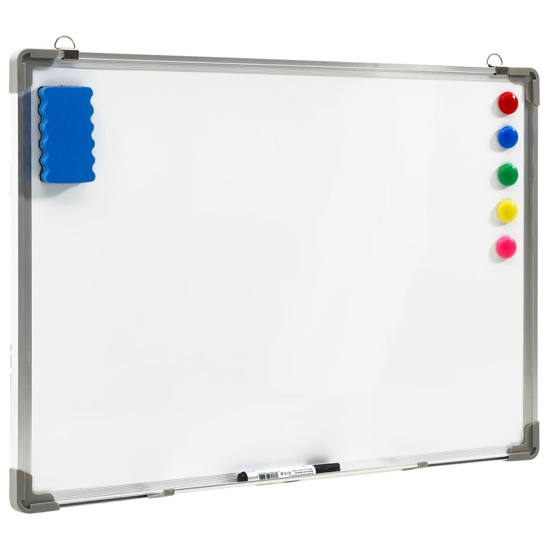 vidaXL Magnetic Dry-erase Whiteboard White 60x40 cm Steel