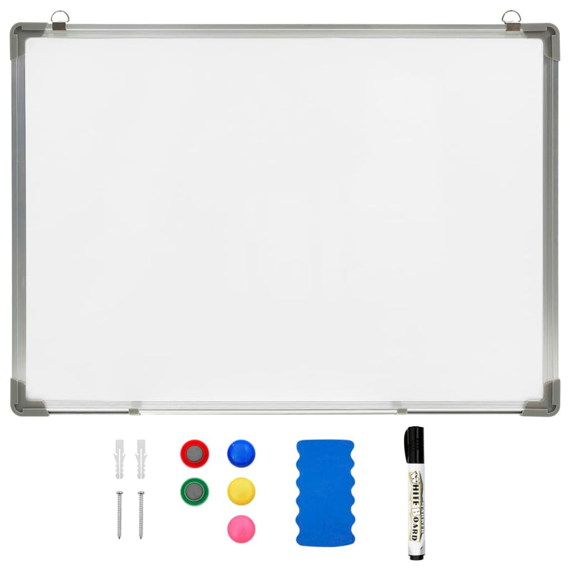 vidaXL Magnetic Dry-erase Whiteboard White 60x40 cm Steel