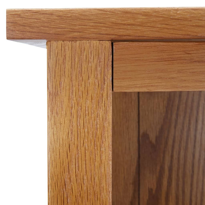vidaXL Bookcase with 2 Doors 90x30x200 cm Solid Oak Wood
