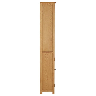 vidaXL Bookcase with 2 Doors 90x30x200 cm Solid Oak Wood