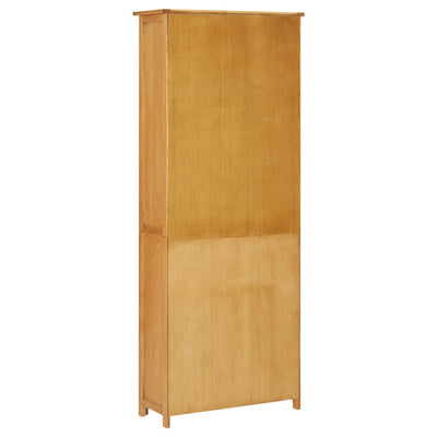vidaXL Bookcase with 2 Doors 90x30x200 cm Solid Oak Wood