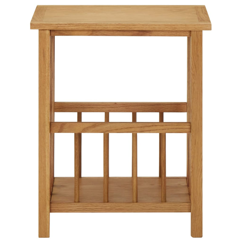 vidaXL Magazine Table 45x35x55 cm Solid Oak Wood