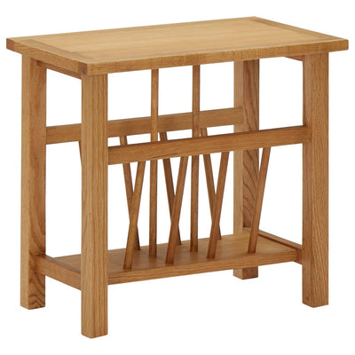 vidaXL Magazine Table 45x35x55 cm Solid Oak Wood
