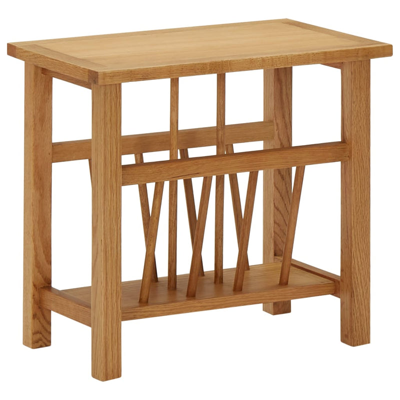 vidaXL Magazine Table 45x35x55 cm Solid Oak Wood