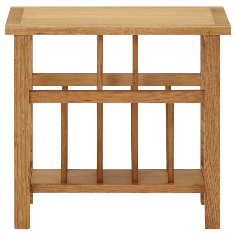 vidaXL Magazine Table 45x35x55 cm Solid Oak Wood