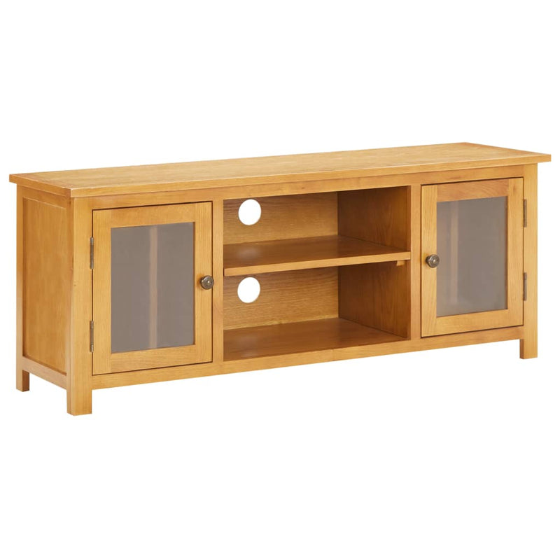 vidaXL TV Cabinet 120x35x48 cm Solid Oak Wood
