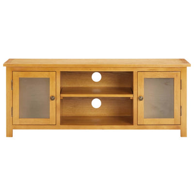 vidaXL TV Cabinet 120x35x48 cm Solid Oak Wood