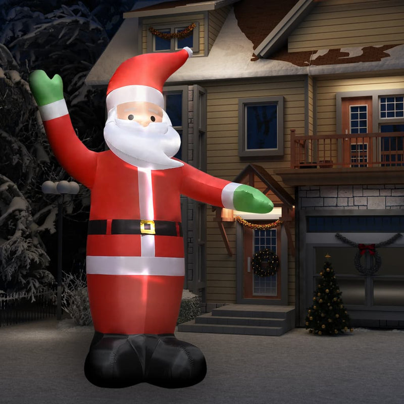 vidaXL Inflatable Santa Claus with LEDs Christmas Decoration IP44 4.5 m