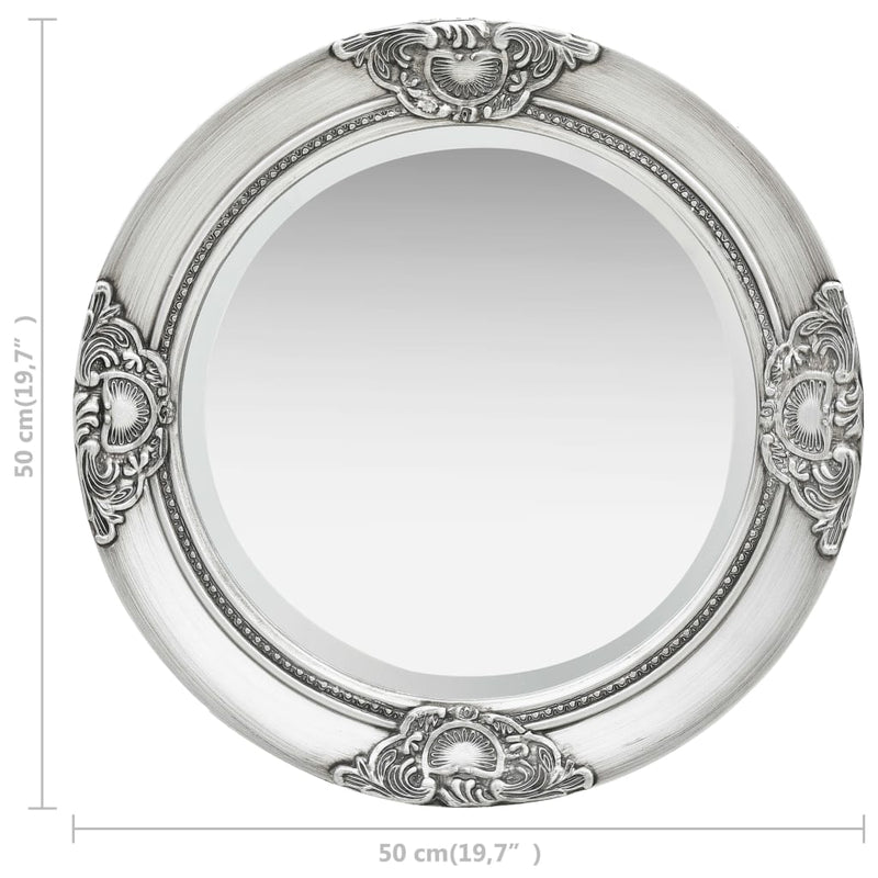 vidaXL Wall Mirror Baroque Style 50 cm Black