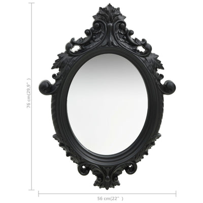 vidaXL Wall Mirror Castle Style 56x76 cm Black