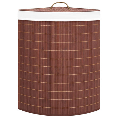 vidaXL Bamboo Corner Laundry Basket 60 L