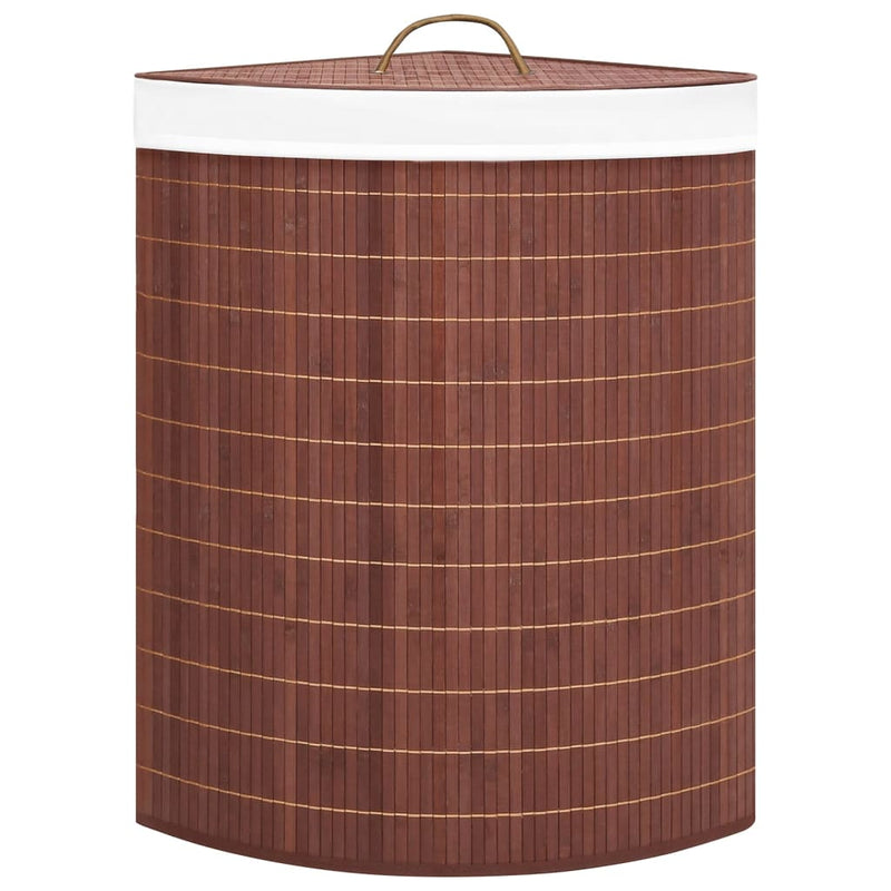 vidaXL Bamboo Corner Laundry Basket 60 L