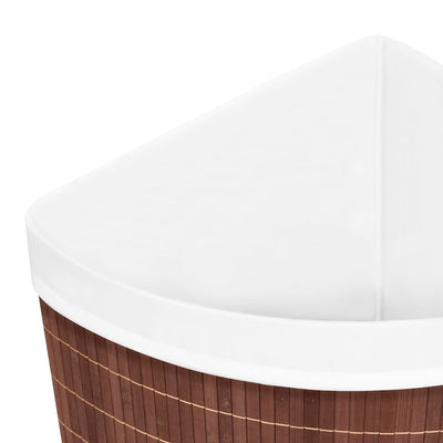 vidaXL Bamboo Corner Laundry Basket 60 L
