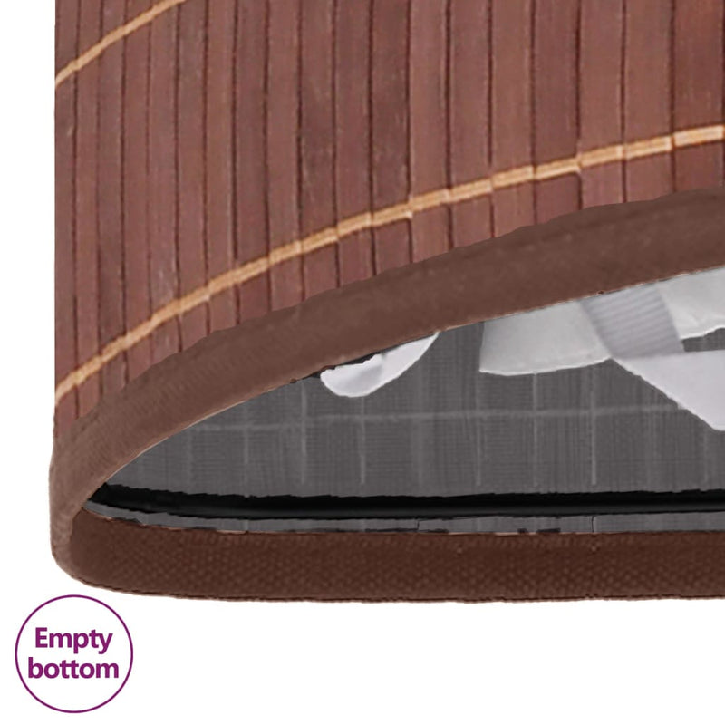 vidaXL Bamboo Corner Laundry Basket 60 L