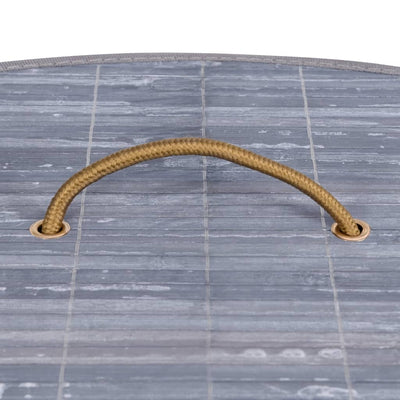 vidaXL Bamboo Corner Laundry Basket Black 60 L