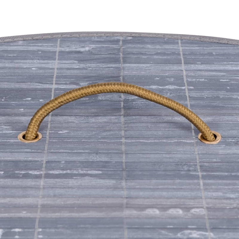 vidaXL Bamboo Corner Laundry Basket Black 60 L