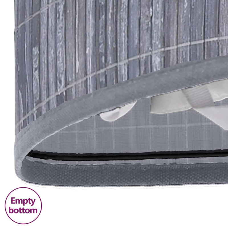 vidaXL Bamboo Corner Laundry Basket Black 60 L