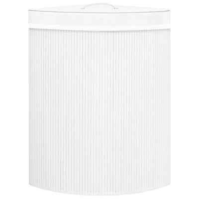 vidaXL Bamboo Corner Laundry Basket Black 60 L