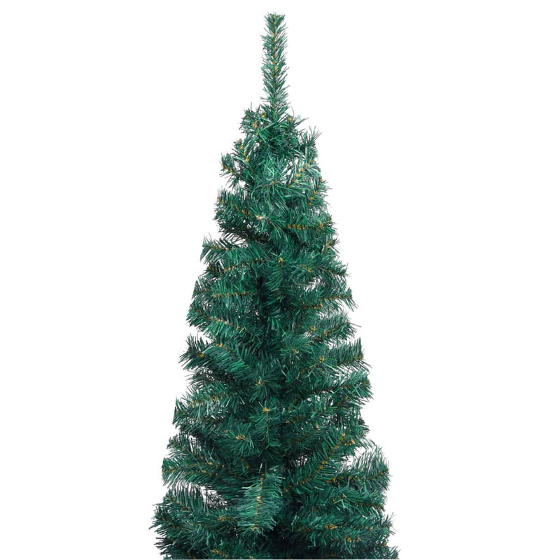 vidaXL Slim Artificial Christmas Tree with Stand Green 180 cm PVC