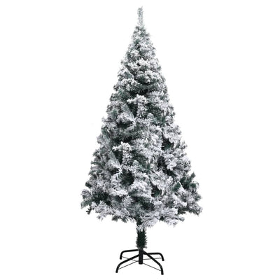 vidaXL Artificial Christmas Tree with Flocked Snow Green 150 m PVC