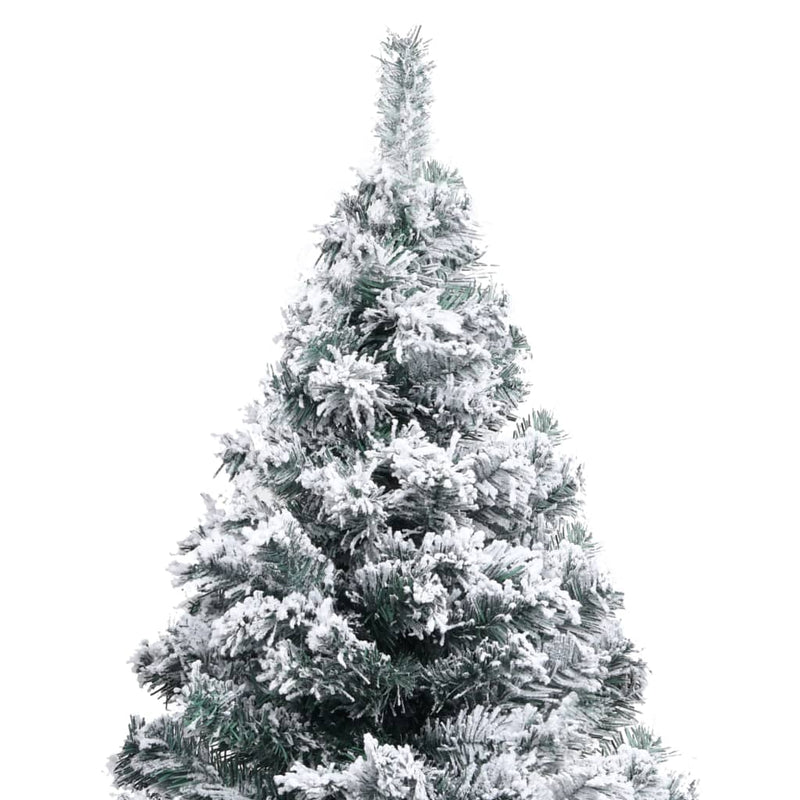 vidaXL Artificial Christmas Tree with Flocked Snow Green 150 m PVC
