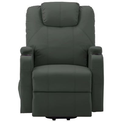 vidaXL Stand-up Massage Recliner Anthracite Faux Leather (AU only)