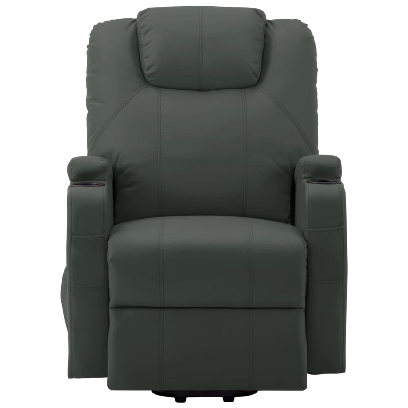 vidaXL Stand-up Massage Recliner Anthracite Faux Leather (AU only)