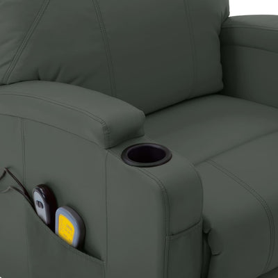 vidaXL Stand-up Massage Recliner Anthracite Faux Leather (AU only)