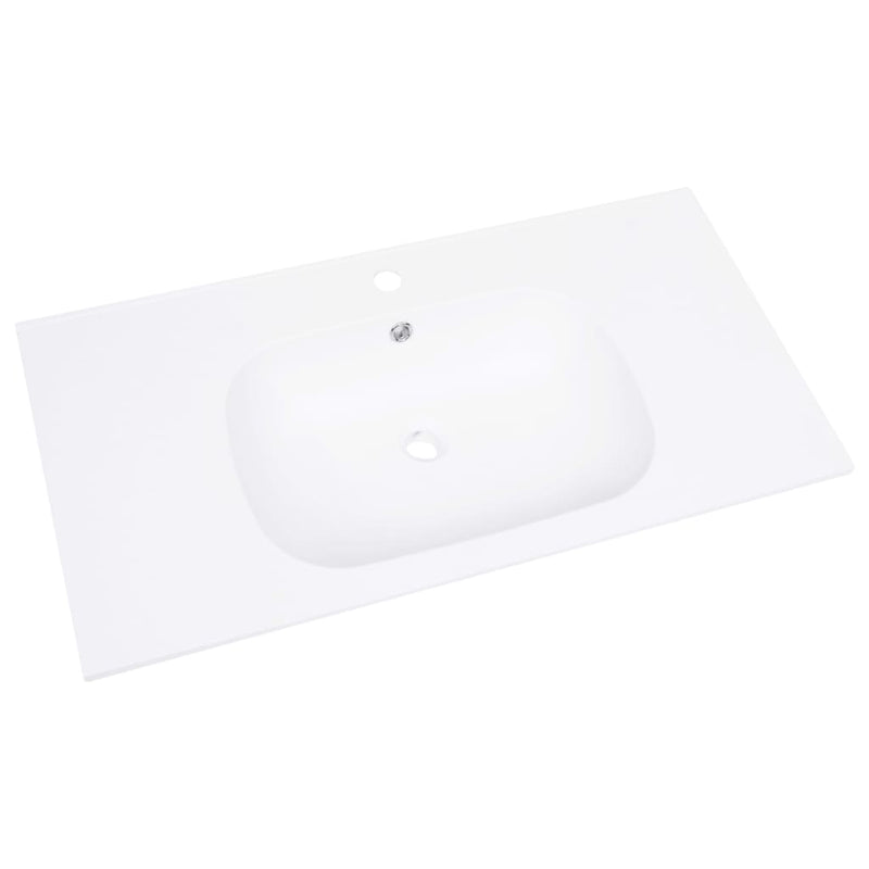 vidaXL Built-in Wash Basin 805x460x105 mm SMC White