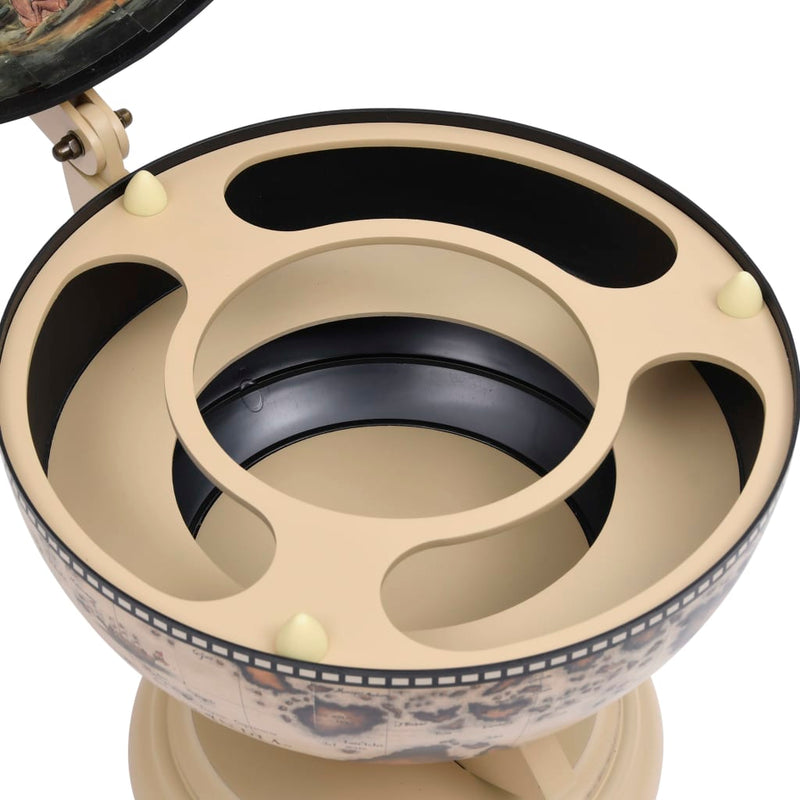 vidaXL Tabletop Globe Bar Wine Stand Eucalyptus Wood