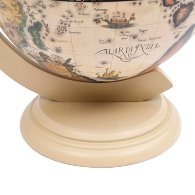 vidaXL Tabletop Globe Bar Wine Stand Eucalyptus Wood