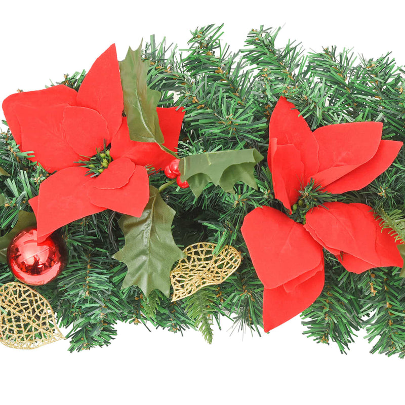 vidaXL Christmas Arch with LED Lights Green 90 cm PVC