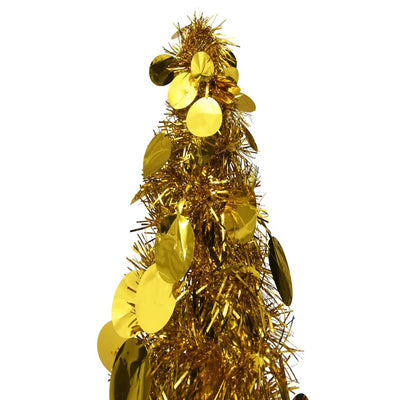 vidaXL Pop-up Artificial Christmas Tree Gold 120 cm PET