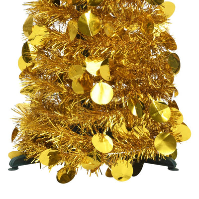 vidaXL Pop-up Artificial Christmas Tree Gold 120 cm PET