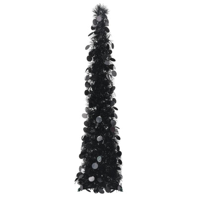 vidaXL Pop-up Artificial Christmas Tree Black 180 cm PET
