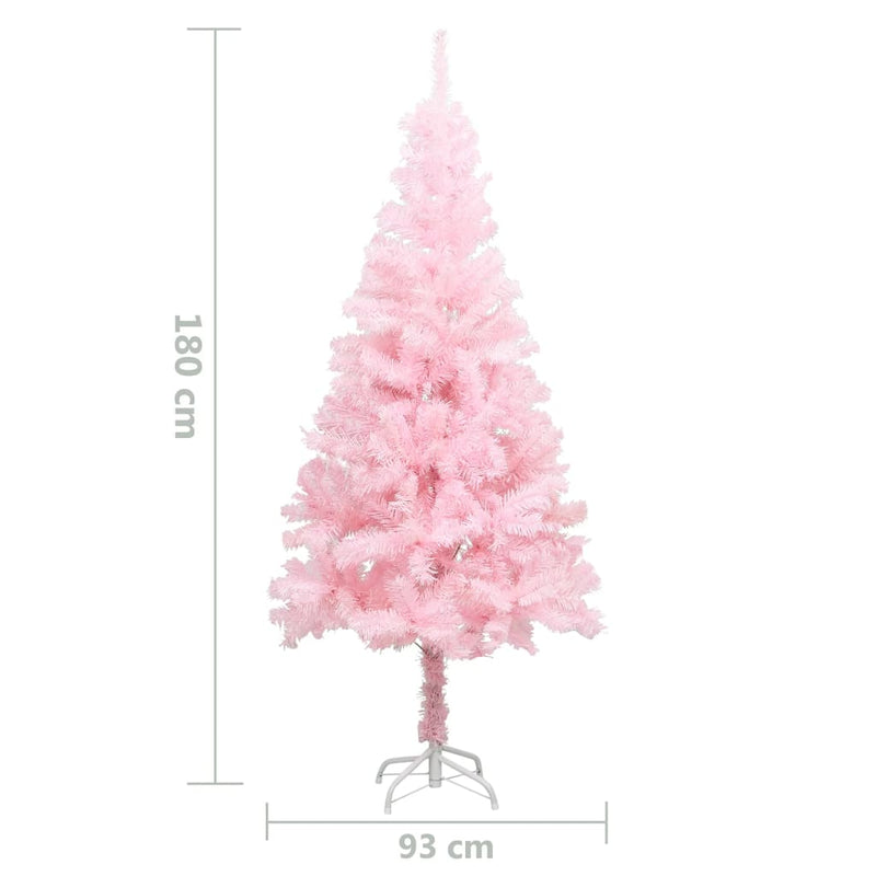 vidaXL Artificial Christmas Tree with Stand Pink 150 cm PVC