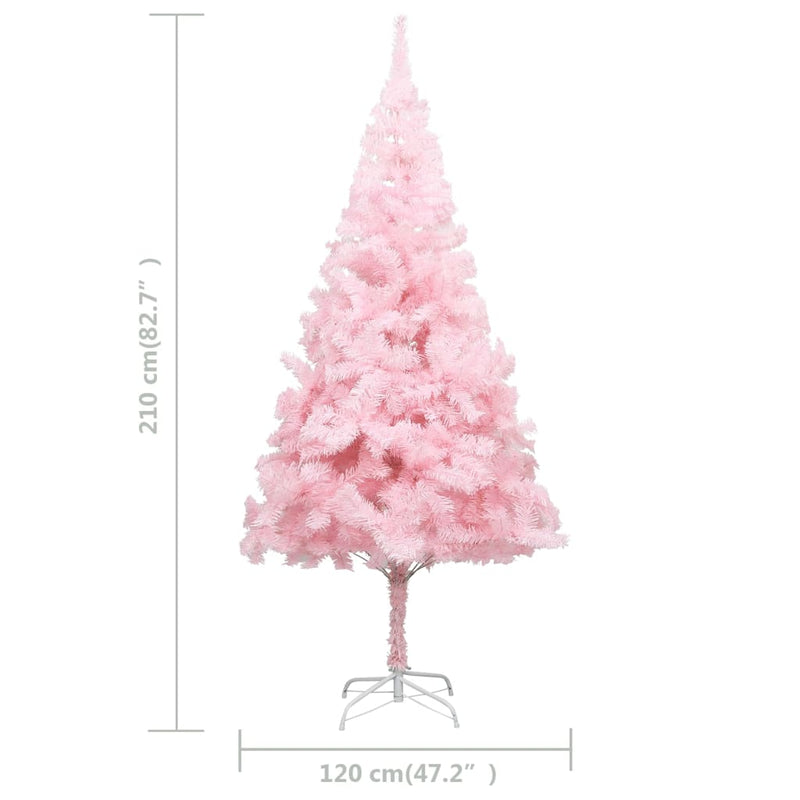vidaXL Artificial Christmas Tree with Stand Pink 150 cm PVC