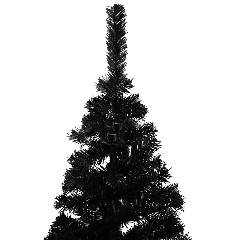 vidaXL Artificial Christmas Tree with Stand Black 150 cm PVC