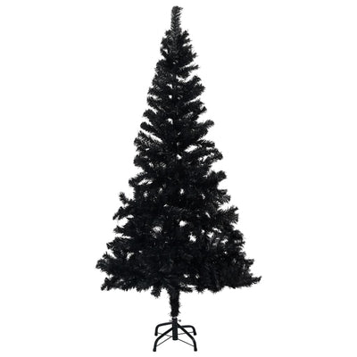 vidaXL Artificial Christmas Tree with Stand Black 150 cm PVC