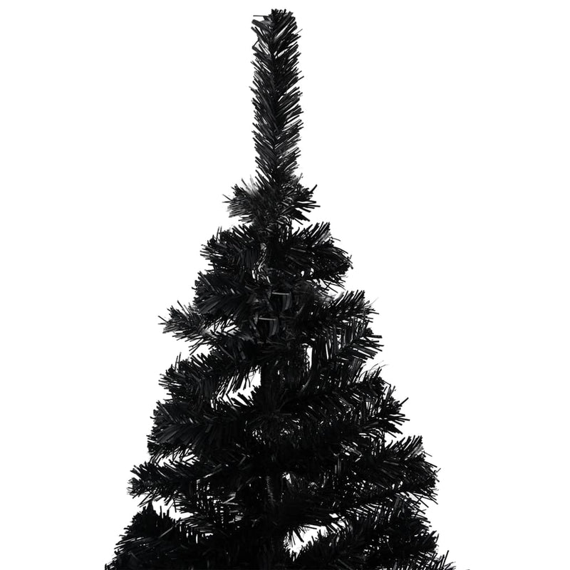 vidaXL Artificial Christmas Tree with Stand Black 150 cm PVC