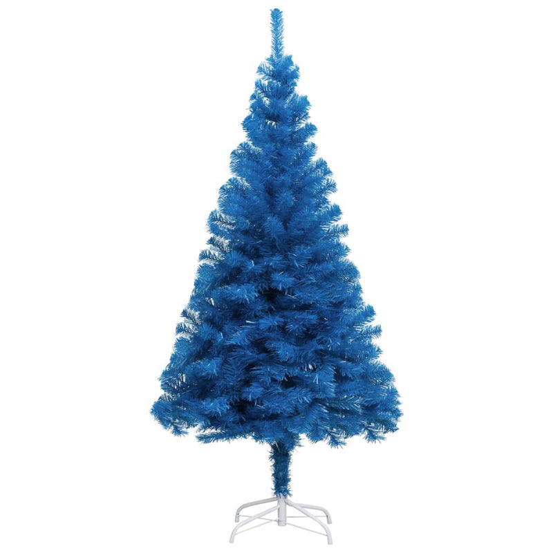 vidaXL Artificial Christmas Tree with Stand Blue 210 cm PVC