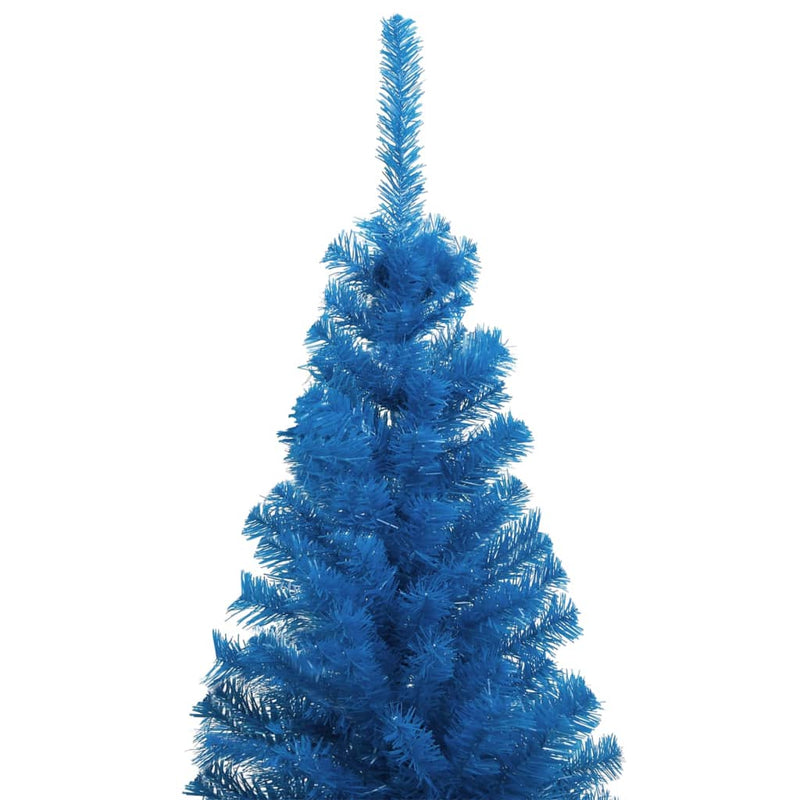vidaXL Artificial Christmas Tree with Stand Blue 210 cm PVC