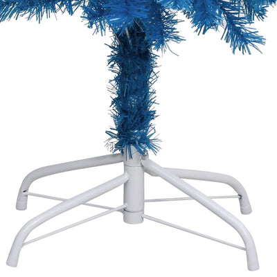 vidaXL Artificial Christmas Tree with Stand Blue 210 cm PVC