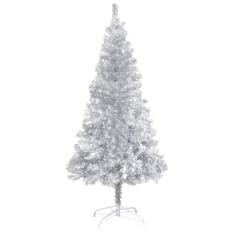 vidaXL Artificial Christmas Tree with Stand Silver 210 cm PET