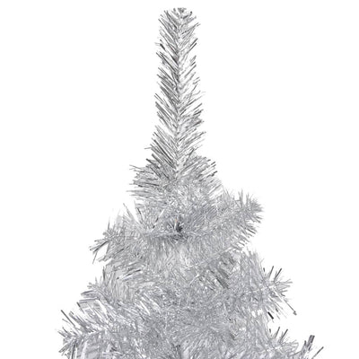 vidaXL Artificial Christmas Tree with Stand Silver 210 cm PET
